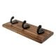 Black Iron Wooden Wall Hooks